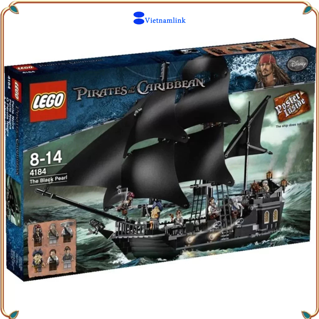 LE GO 4184 Pirates of the Caribbean The Black Pearl Hàng mới, chính hãng 100%