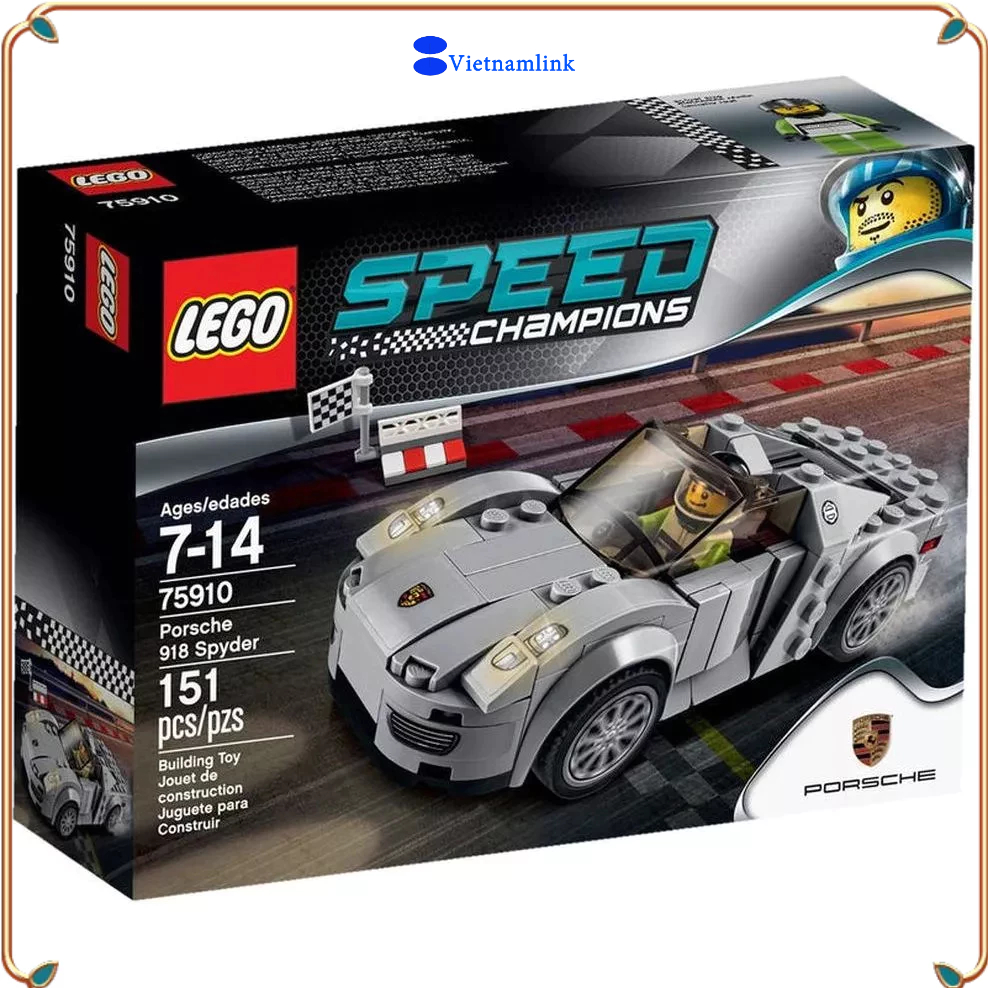 LE GO 75910 Speed Porsche 918 Spyder  Hàng mới, chính hãng 100%