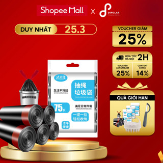 Túi Đựng Rác Tự Phân Hủy Có Dây Rút DIPOLAR Tiện Dụng Sạch Sẽ An Toàn Size 45x50cm - DTDR01