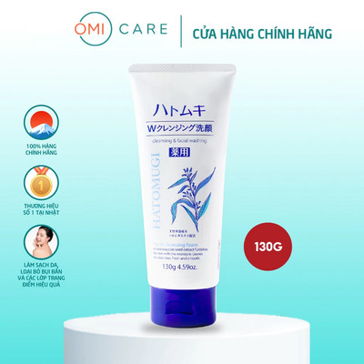 Sữa Rửa Mặt Tẩy Trang & Làm Sáng Da REIHAKU Hatomugi Hạt Ý Dĩ Nhật Bản (130g)