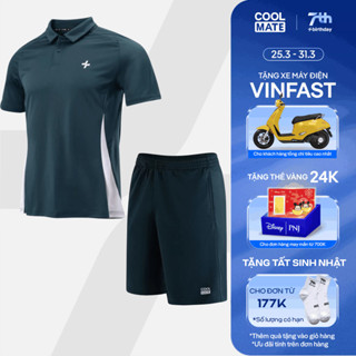 [24-31.3 TẶNG TẤT]Set đồ bộ thể thao nam Promax Áo Polo Sideflow và Quần Shorts thoáng khí, thấm hút tốt Coolmate