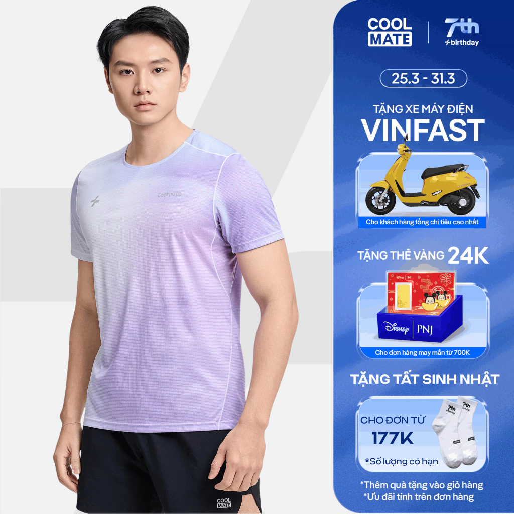 [24-31.3 TẶNG TẤT]Áo Thun thể thao nam nữ unisex chạy bộ Running Graphic Luman Gradient siêu nhẹ nhanh khô Coolmate