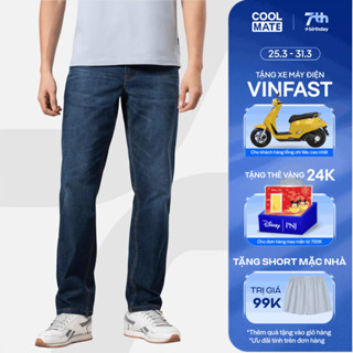 [TẶNG SHORT 99K]Quần Jeans Nam dáng straight siêu nhẹ, mềm mại, thoải mái, quần đi làm đi chơi dạo phố - Coolmate