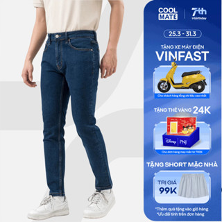 [TẶNG SHORT 99K]Quần Jeans Nam Basics dáng Slim fit bền bỉ, vừa vặn, tôn dáng, quần đi làm đi chơi dạo phố Coolmate