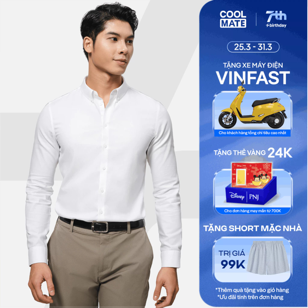 [TẶNG SHORT 99K]Áo Sơ Mi Nam Dài Tay Premium Dobby mềm mại chống nhăn, Áo đi làm đi chơi dạo phố Coo