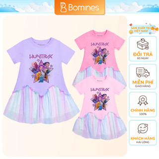 Váy bé gái hoạt hình KPop Demon Hunters, Đầm sinh nhật Huntrix cho bé gái từ 3-12t 12-36kg DLSKP
