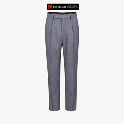 Quần tây nam KHATOCO Regular Fit có ly mã Q1M498R1-CNGI006-2801-1