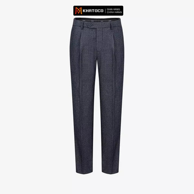 Quần tây nam KHATOCO Regular Fit có ly mã Q1M498R1-CNXM007-2801-1