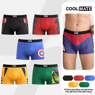 [MUA 5 TẶNG 1]Combo 5 quần lót nam Trunk siêu anh hùng thoáng khí Coolmate [BST MARVEL]