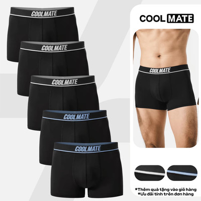 [MUA 5 TẶNG 1]Combo 5 Quần Lót Nam Trunk Active Mesh Thoáng mát, Co giãn, Nhanh Khô - Coolmate