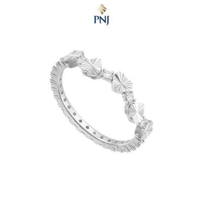 Nhẫn Bạc đính đá PNJSilver hình trái tim XMXMW060260