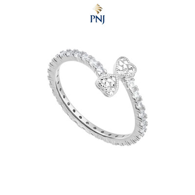 Nhẫn Bạc đính đá PNJSilver hình trái tim XMXMW060259