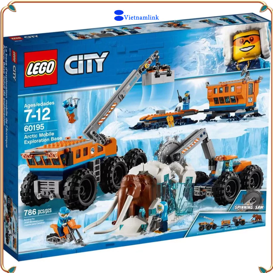 LE GO 60195 City Cơ sở thám hiểm di động Bắc Cực Arctic Mobile Exploration Base  Hàng mới, chính hãn