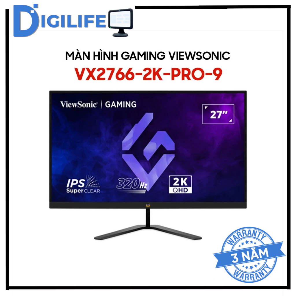 Màn hình Gaming ViewSonic VX2766-2K-PRO-9 27 inch 2K QHD 320Hz 2ms IPS - Hàng chính hãng