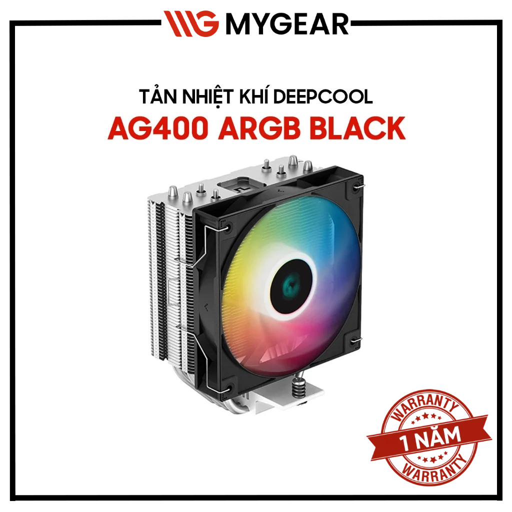 Tản nhiệt Khí DeepCool AG400 ARGB Black - Hãng chính hãng