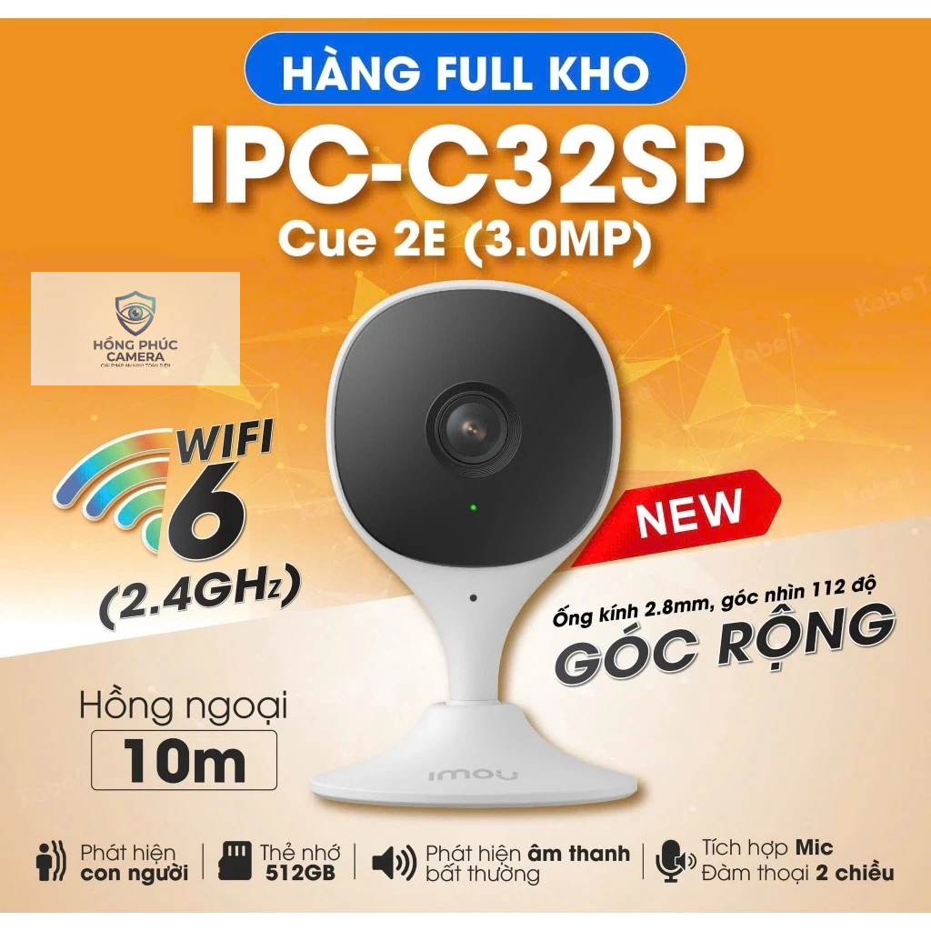 Camera AI wifi trong nhà Imou IPC-C32EP Siêu nét 3MP