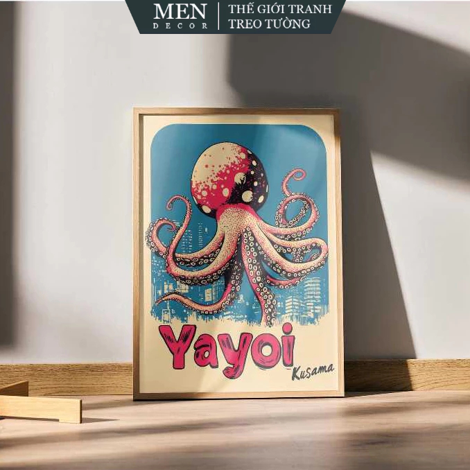 Tranh treo tường, Octopus Wall Art for Teen Room Poster of Octopus, nhận in theo yêu cầu, tặng kèm đ