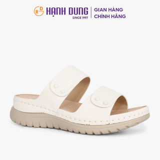 HCM - Dép Đế Xuồng Hạnh Dung Quai Bản Nút HD0305AC ( Màu Bò - Đen - Kem - Trắng  )