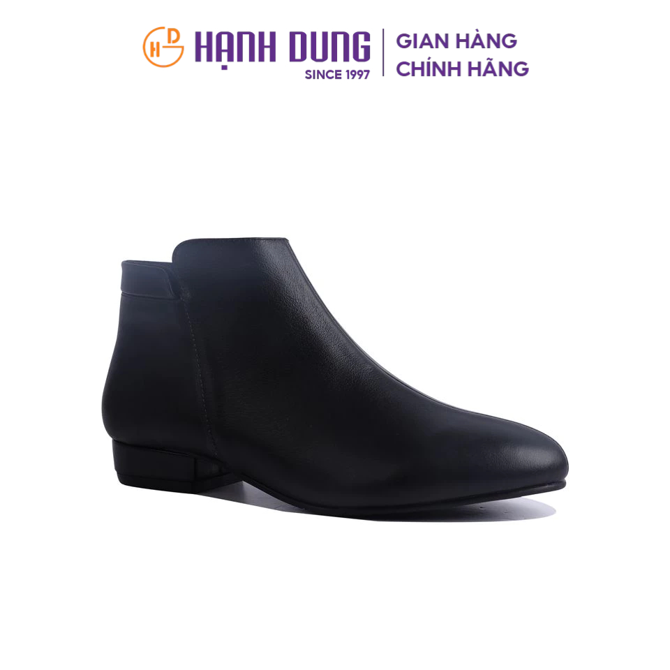 HCM - Giày Boot Hạnh Dung Dây Kéo Bên Hông HD2522AG ( Màu Đen )