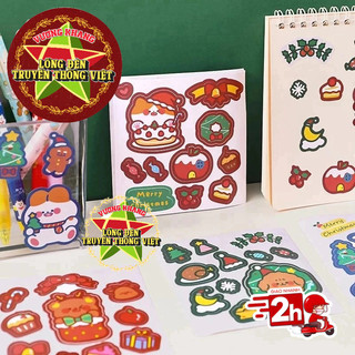 COMBO 5 TẤM Sticker Giáng Sinh siêu cute - Sticker Noel khóa hộp quà - Sticker dán trang trí thiệp Noel COMBO 5 TẤM