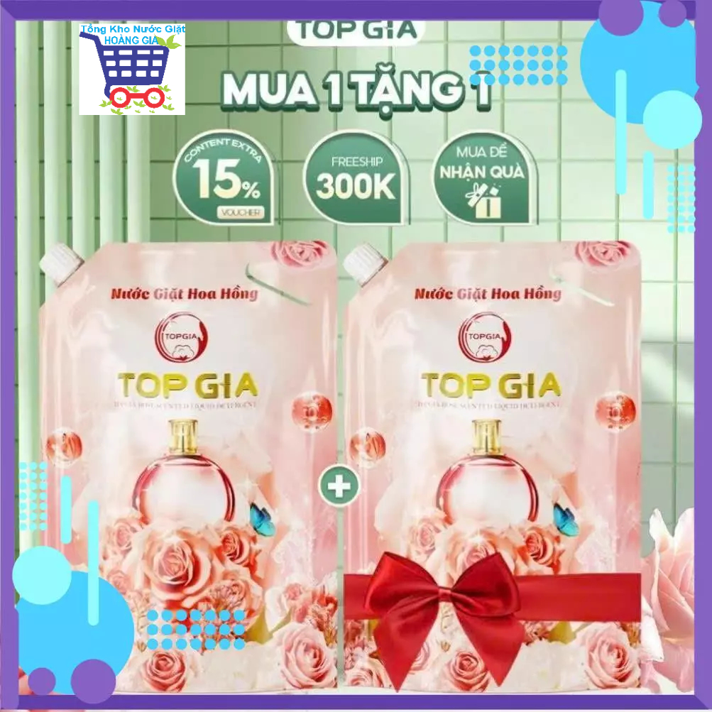 [ GIÁ SỈ ] Combo 2 Túi Nước giặt xả Topgia,2000ml/túi, Hương thơm đánh bay vết bẩn,lưu hương bền lâu