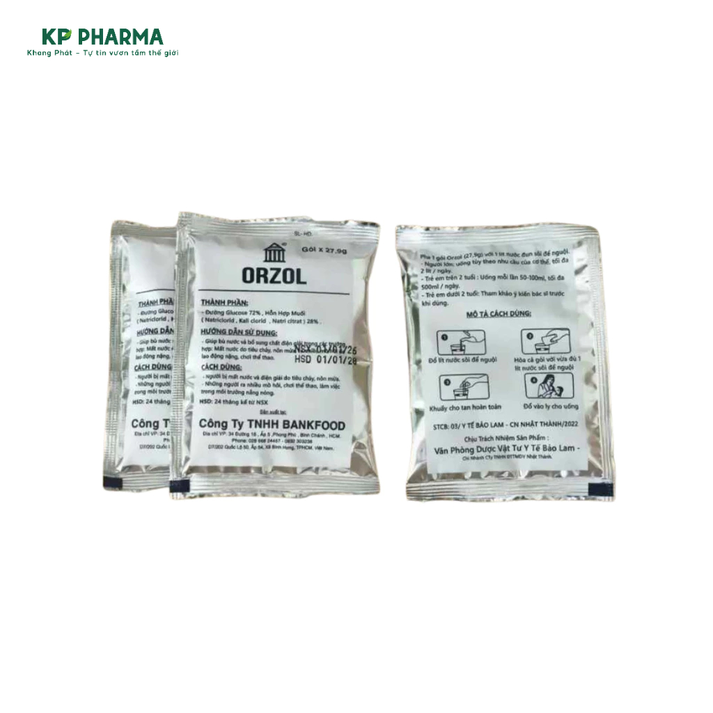 [COMBO NHIỀU GÓI] BANKFOOD ORZOL (Gói 27.9g) Bù nước & điện giải