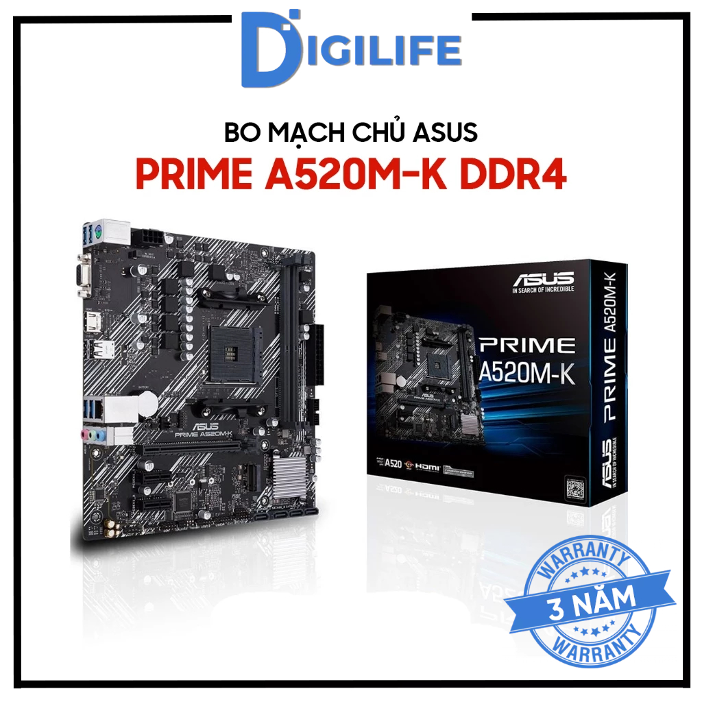 Mainboard - Bo Mạch Chủ Asus Prime A520M-K DDR4 Prime A620M-E D5
