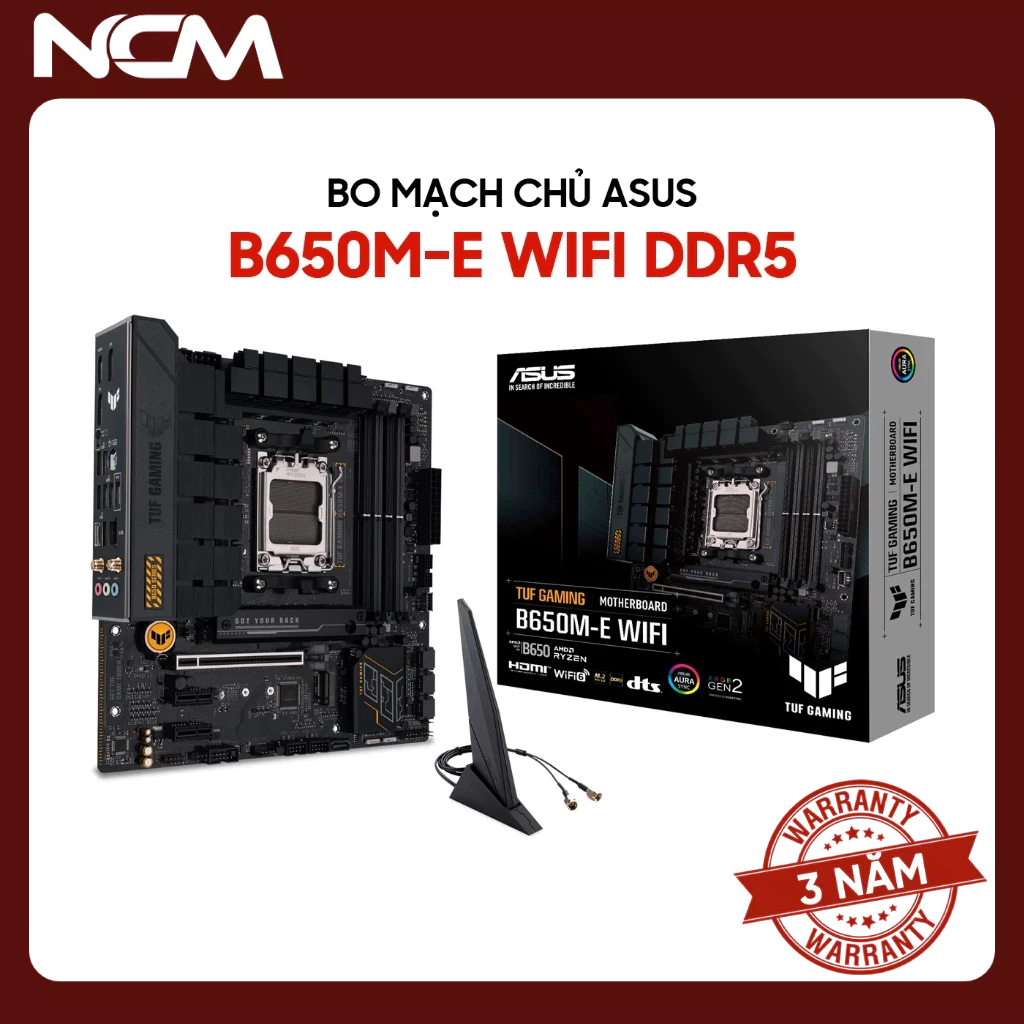Motherboard ASUS TUF Gaming B650M-E WIFI DDR5 Hỗ Trợ AMD Ryzen 7000/8000/9000 – PCIe 5.0 – M.2 kép –