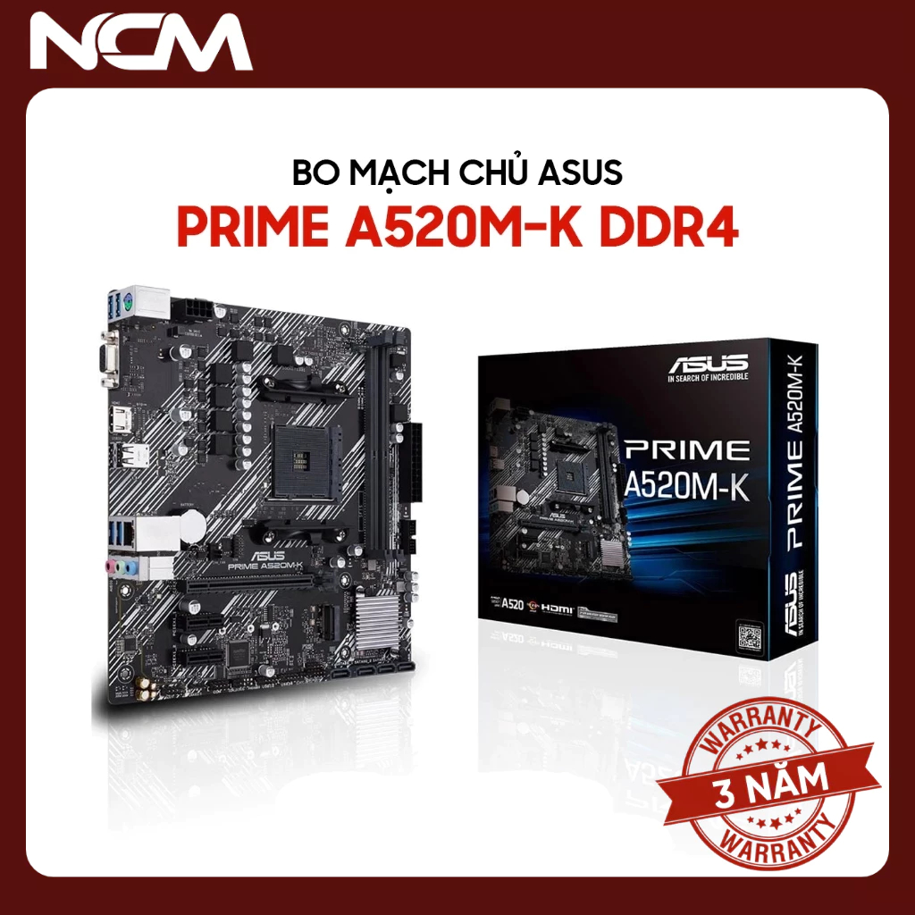 Mainboard - Bo Mạch Chủ Asus Prime A520M-K DDR4 Prime A620M-E D5