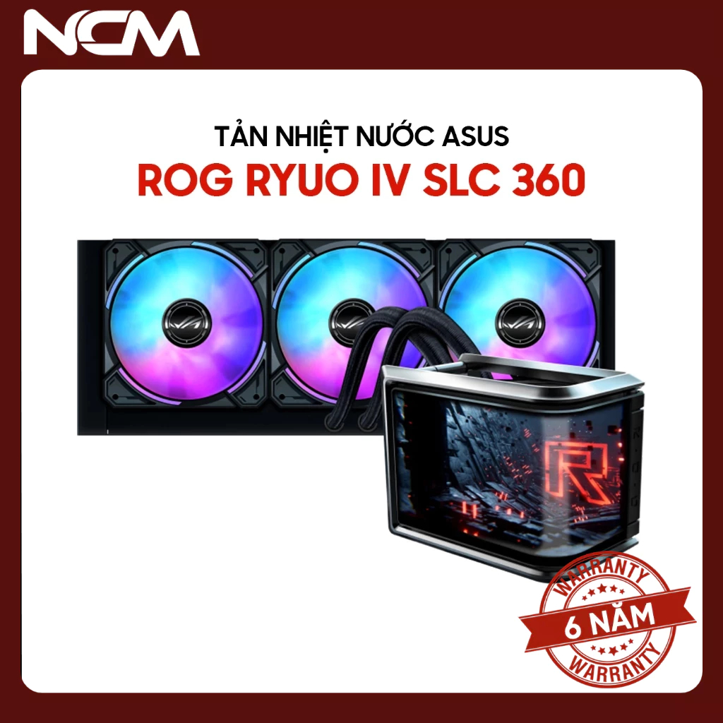 Bộ Tản Nhiệt Nước Asus ROG Ryuo IV SLC 360 – Màn hình LCD 3.5 inch