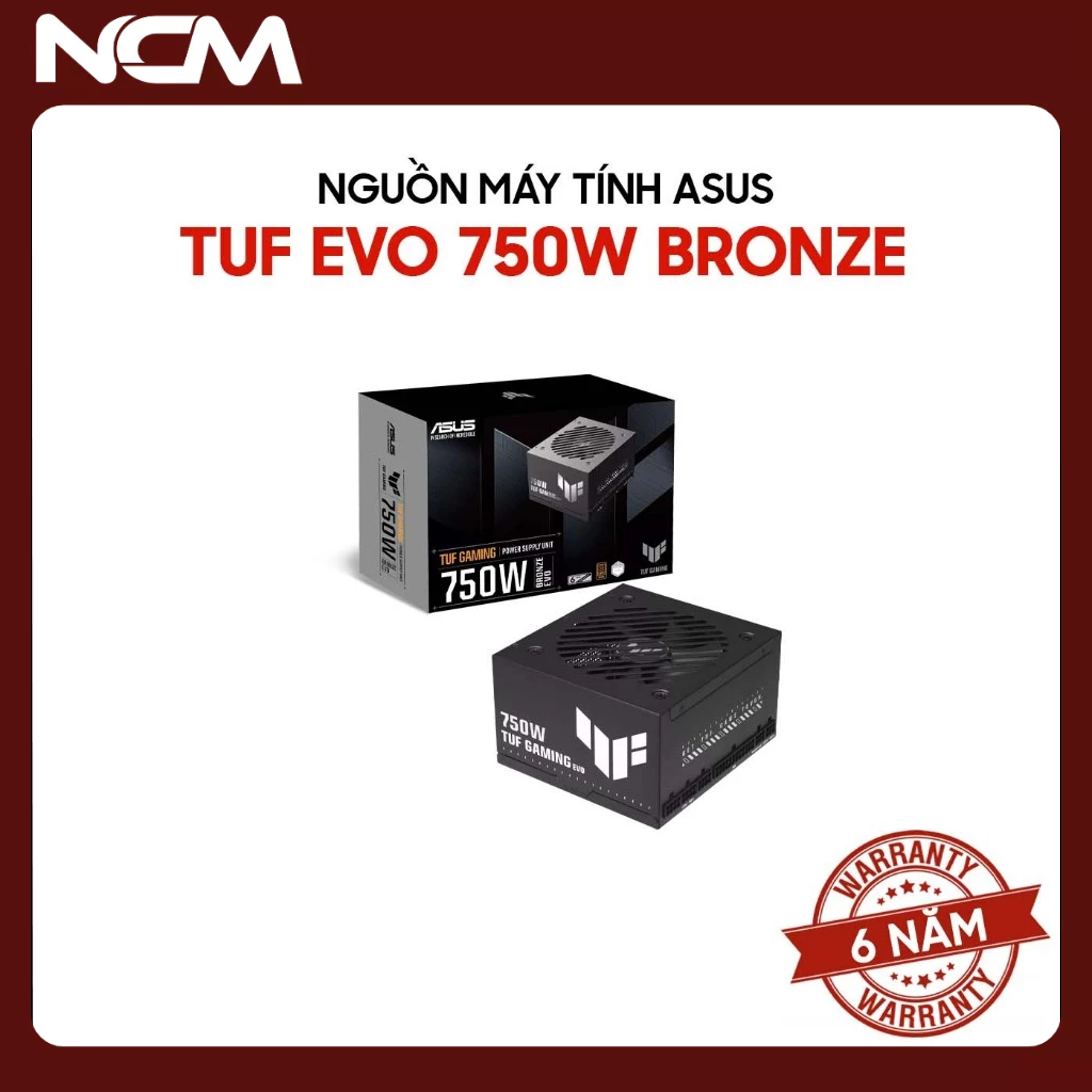 Nguồn máy tính ASUS TUF GAMING EVO 650W / 750W 80 Plus Bronze Full Modular - Bảo hành 72 tháng