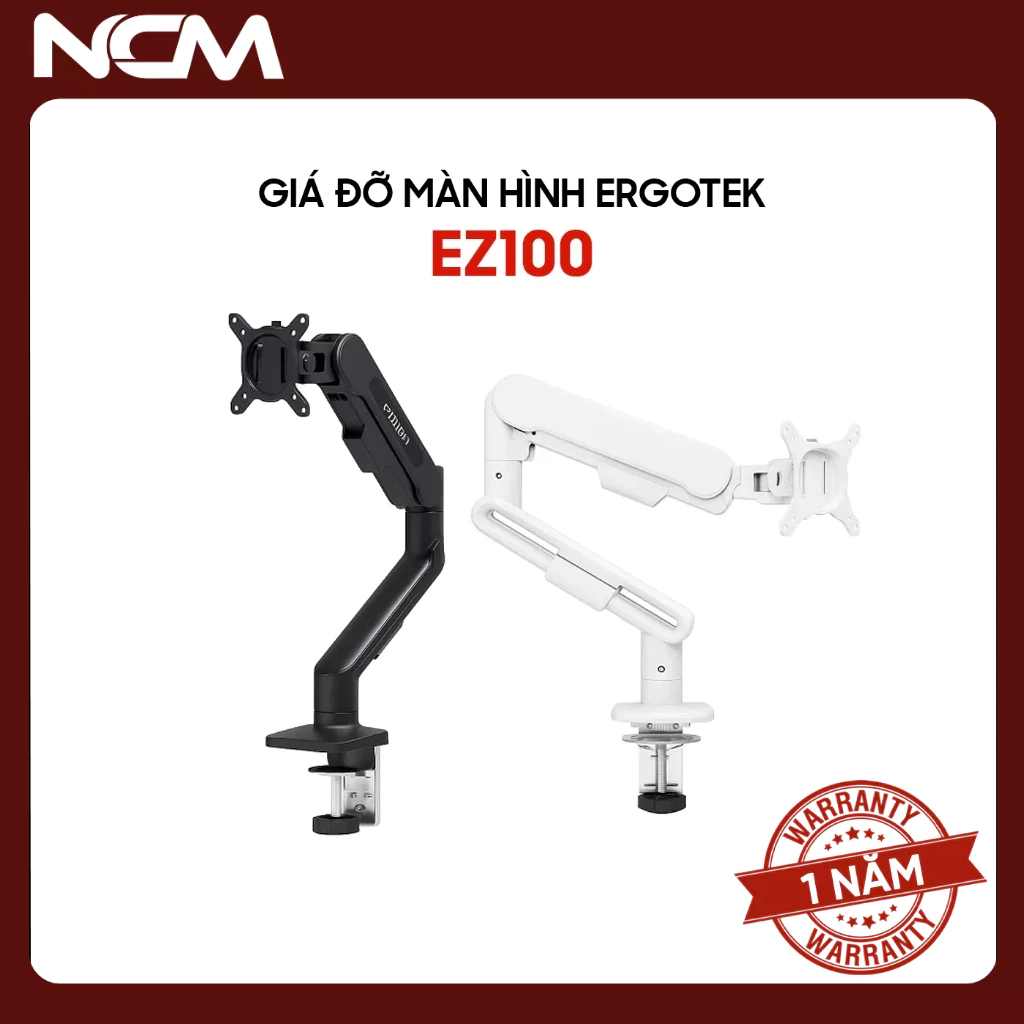 Giá Treo Màn Hình Ergotek EZ100 Màu Trắng/Đen Đen Hỗ Trợ (27 - 40 inch)