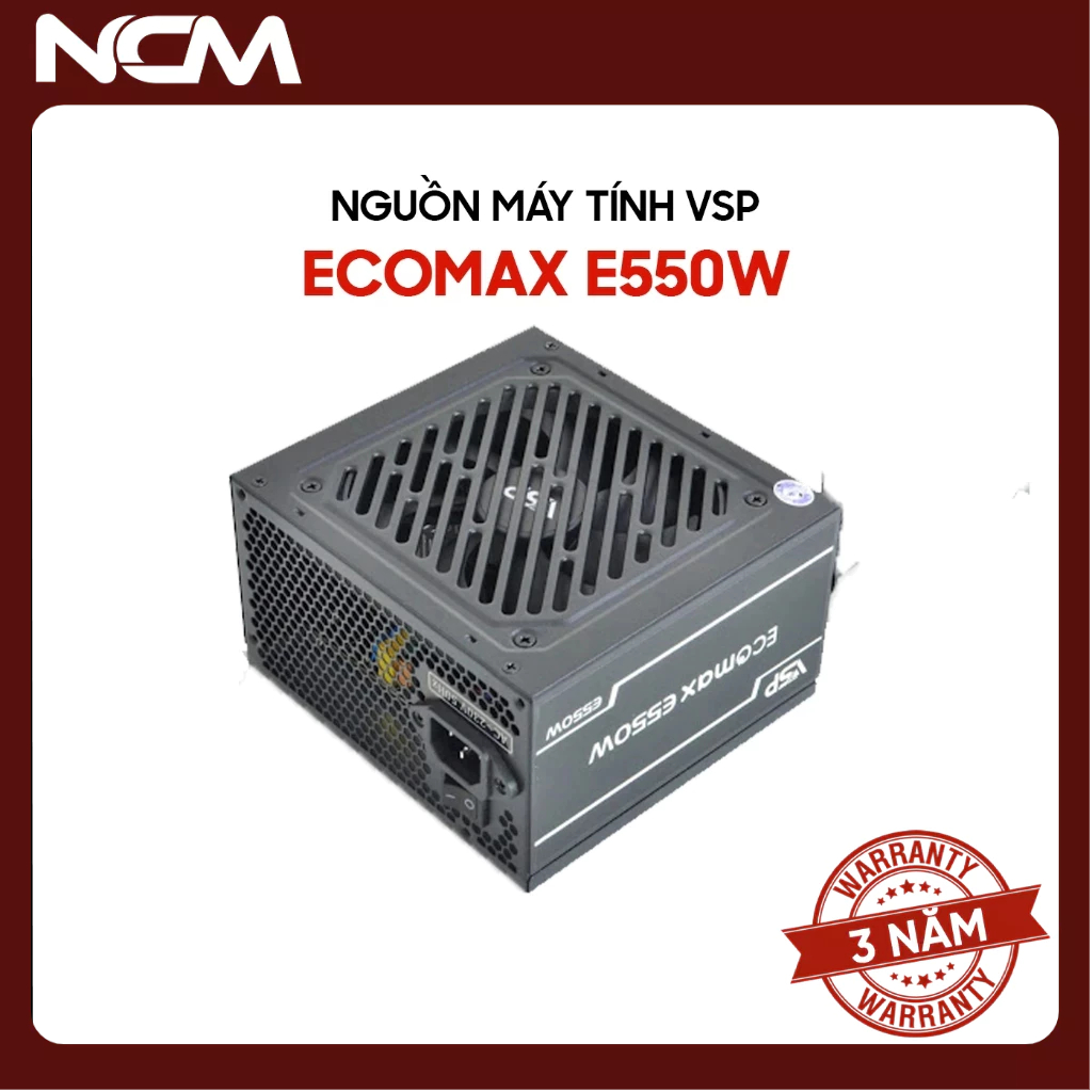 Nguồn máy tính VSP EcoMax E550W 550W ATX - Bảo hành 36 tháng