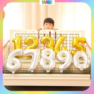 Bóng Số Tuổi 40cm Màu Bạc Vàng – Bóng Số Trang Trí Sinh Nhật Cỡ Trung, Decor Trang Trí Cho Bé (0-9)