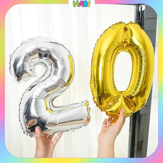 Bóng Số Tuổi 40cm Màu Bạc Vàng – Bóng Số Trang Trí Sinh Nhật Cỡ Trung, Decor Trang Trí Cho Bé (0-9)