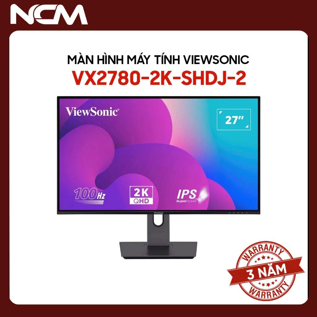 Màn Hình Máy Tính Viewsonic VX2780-2K-SHDJ-2 27 inch 2K IPS 75Hz - Chính Hãng