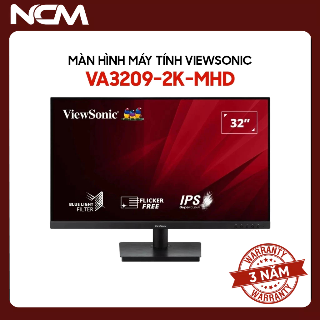 Màn hình ViewSonic VA3209-2K-MHD 32 inch 2K QHD 75Hz 4ms IPS SuperClear - Bảo hành 36 tháng