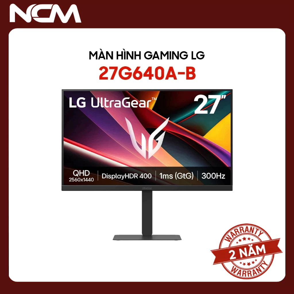 Màn hình Gaming LG UltraGear 27G640A-B 27 inch 2K QHD 300Hz 1ms IPS - Bảo hành 24 tháng