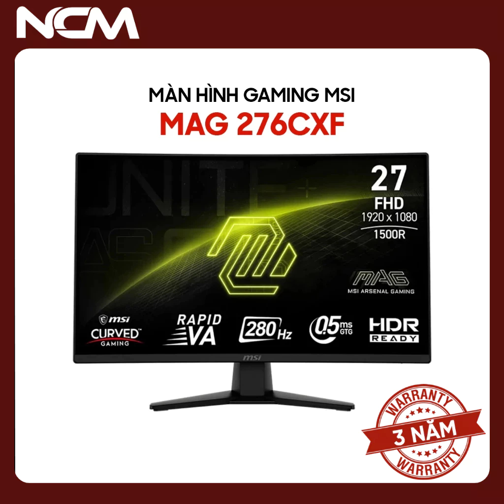 Màn Hình Cong Gaming MSI MAG 255F E20 276CF E20 276CXF 25-27 Inch FHD IPS VA 200-280Hz - Chính Hãng