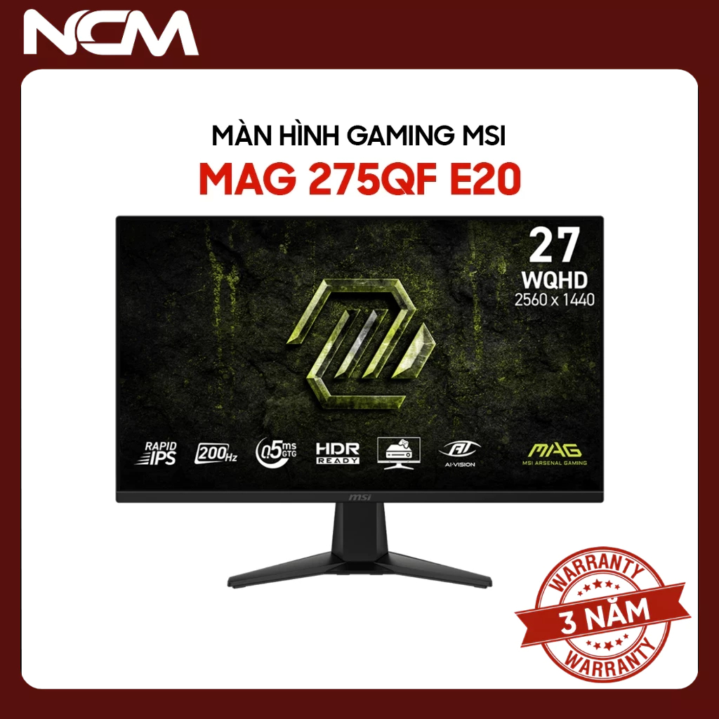 Màn hình Gaming MSI MAG 275QF E20 274QF X24 27 Inch WQHD IPS 180-240hz - Chính Hãng