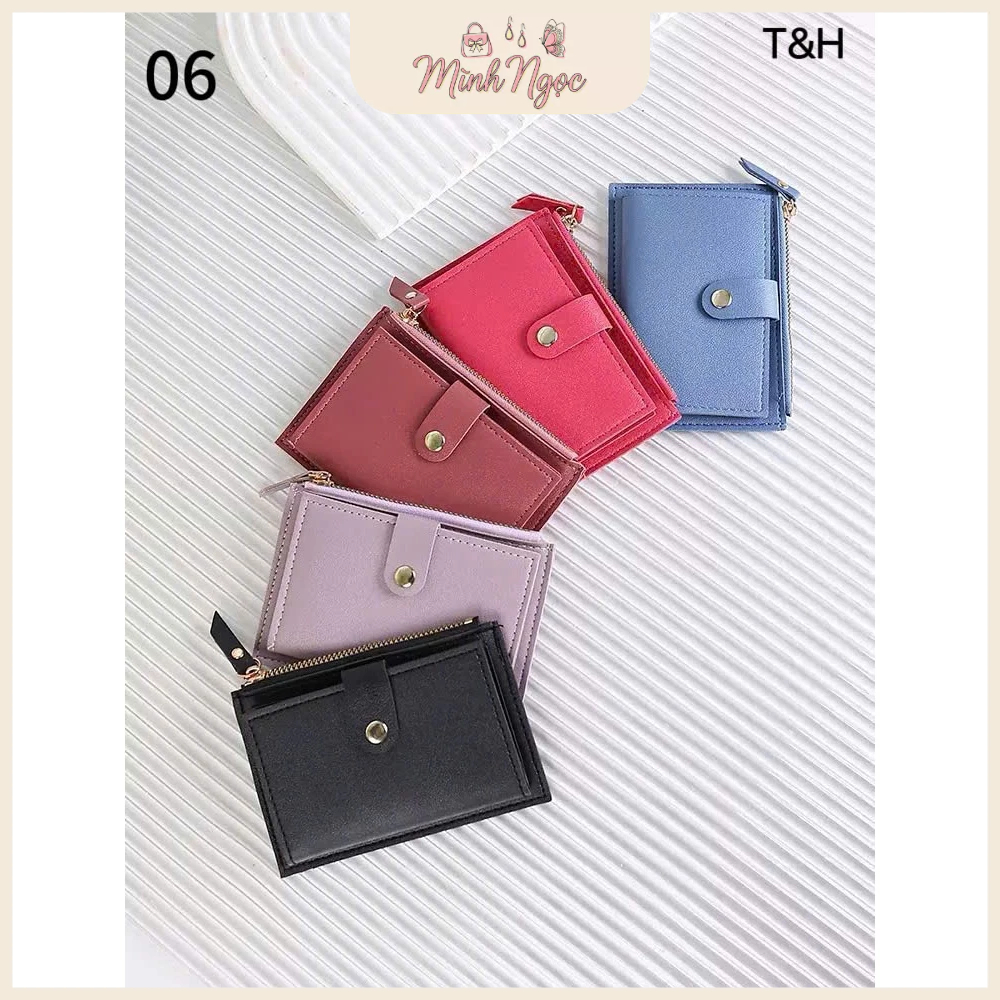 MV06-Ví Bấm Nữ Mini Dễ Thương – Ví Ngắn Nhỏ Gọn Đựng Tiền, Thẻ Cho Học Sinh, Sinh Viên