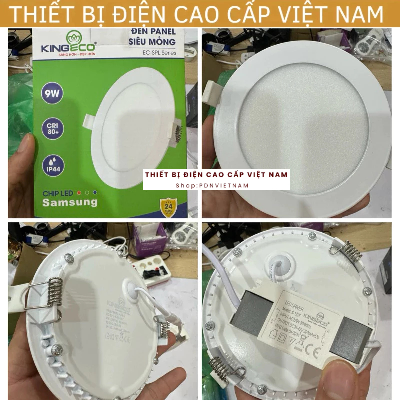 [Chính Hãng] Đèn âm trần siêu mỏng Kingled Kingeco, Panel mã EC-SPL chỉ mỏng 11mm cho nhà vướng xươn