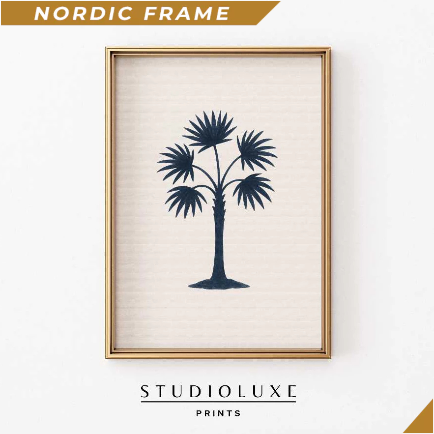 Tranh treo tường, Printable Palm Tree Wall Art - Minimalist Coastal Decor, Tropical Beach Style, Rus