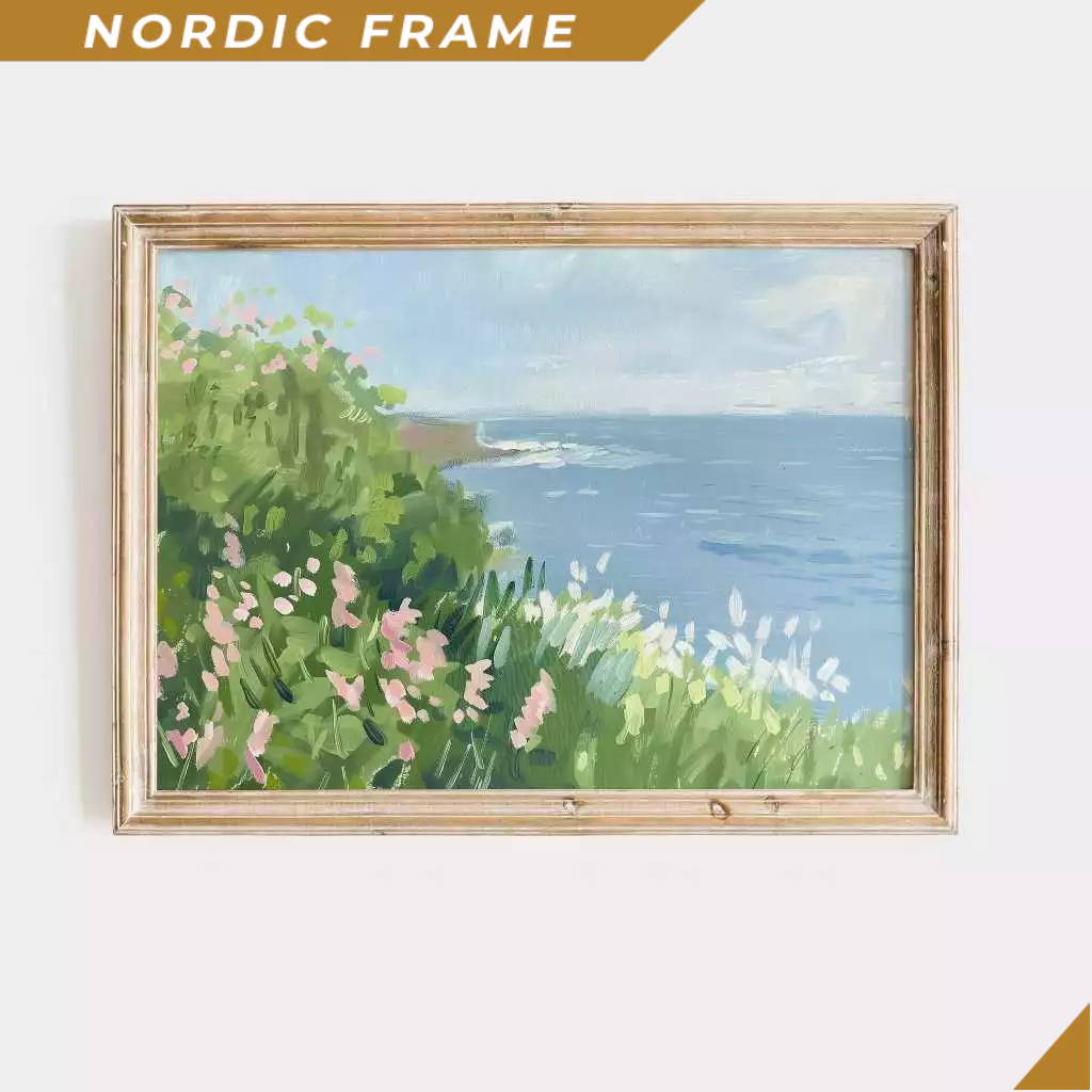 Tranh treo tường, Coastal Beach Painting Trendy Apartment Decor (Digital Download) 1