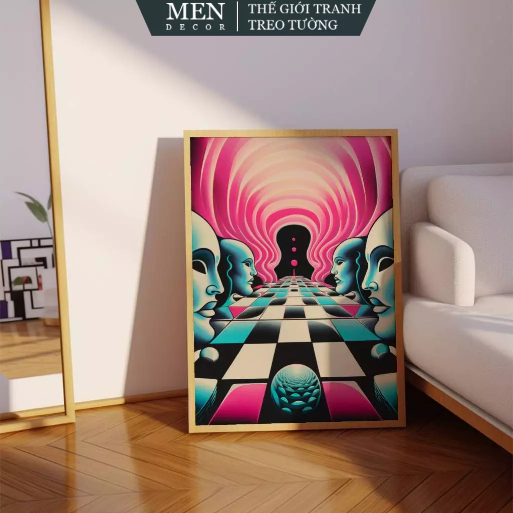 Tranh treo tường, Psychedelic Poster, 70s Retro Art, 70s Decor, nhận in theo yêu cầu, tặng kèm đinh 