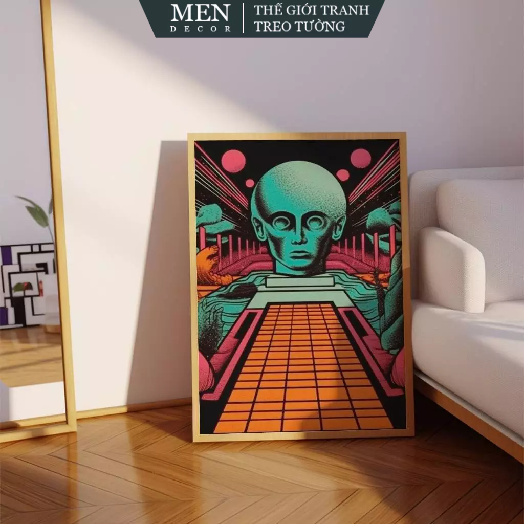Tranh treo tường, 70s Retro Psychedelic Home Decor, 70s Wall, nhận in theo yêu cầu, tặng kèm đinh tr