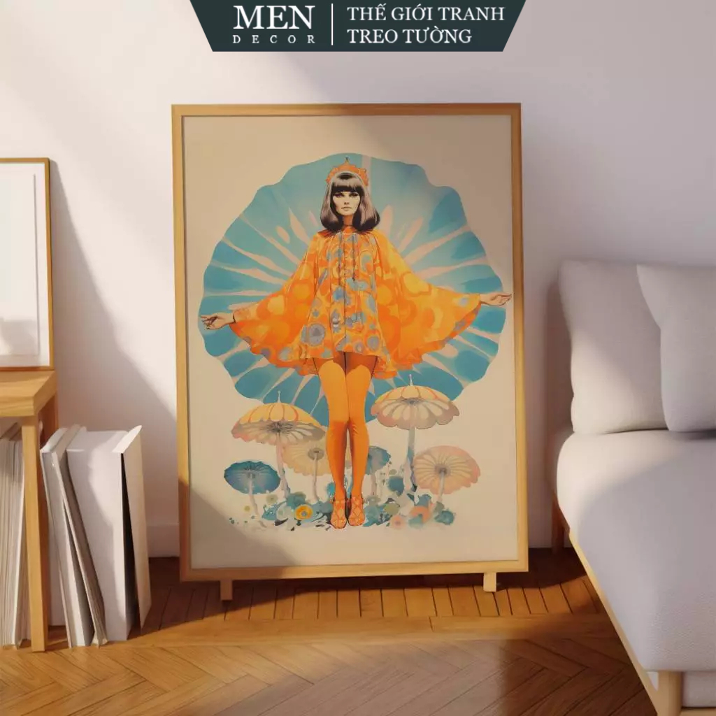 Tranh treo tường, 70s Decor, 70s Psychedelic Decor, 70s Wall Decor, nhận in theo yêu cầu, tặng kèm đ