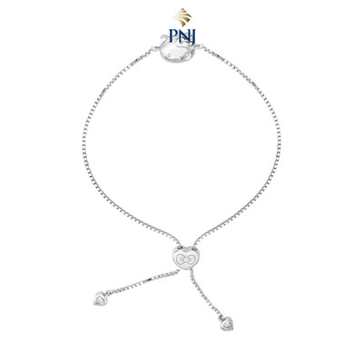 Lắc tay Bạc đính đá PNJ ❤️ HELLO KITTY XM00W000026
