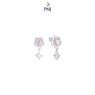 Bông tai Bạc đính đá STYLE By PNJ Bloomie ZTXMW000042