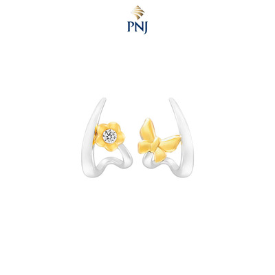 Bông tai Bạc đính đá STYLE By PNJ Bloomie XM00C000044